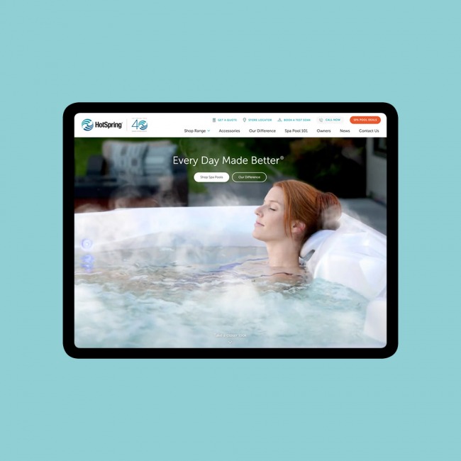 Hotspring | A hot new website for Hotspring Spas